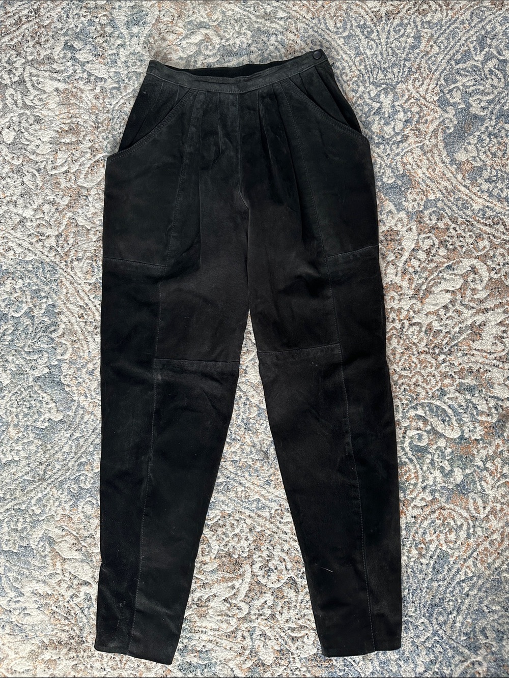 Danier Black Suede Tapered Pants